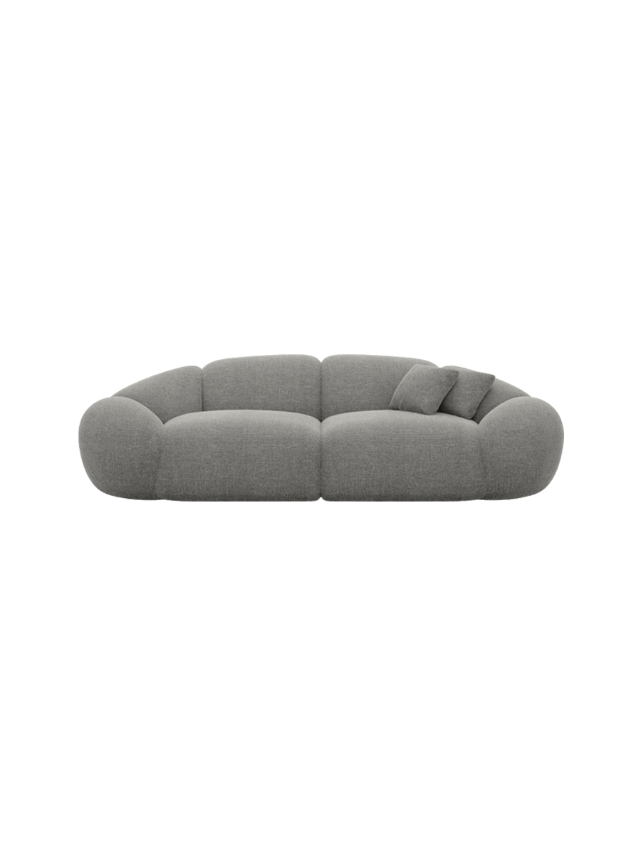 
2-Sitzer Design Sofa „Arden“ mit Strukturstoff-Bezug - Strukturstoff Anthrazit