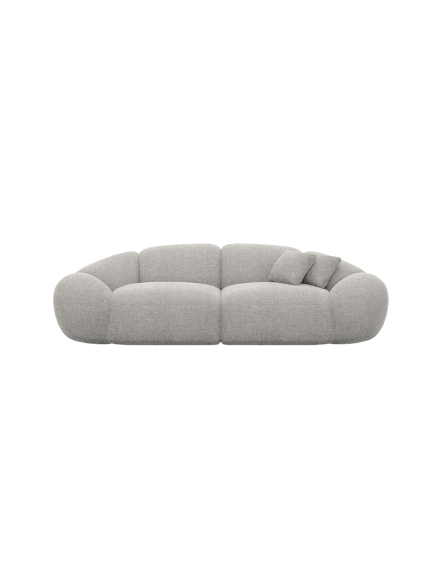 
2-Sitzer Design Sofa „Arden“ mit Strukturstoff-Bezug - Strukturstoff Anthrazit