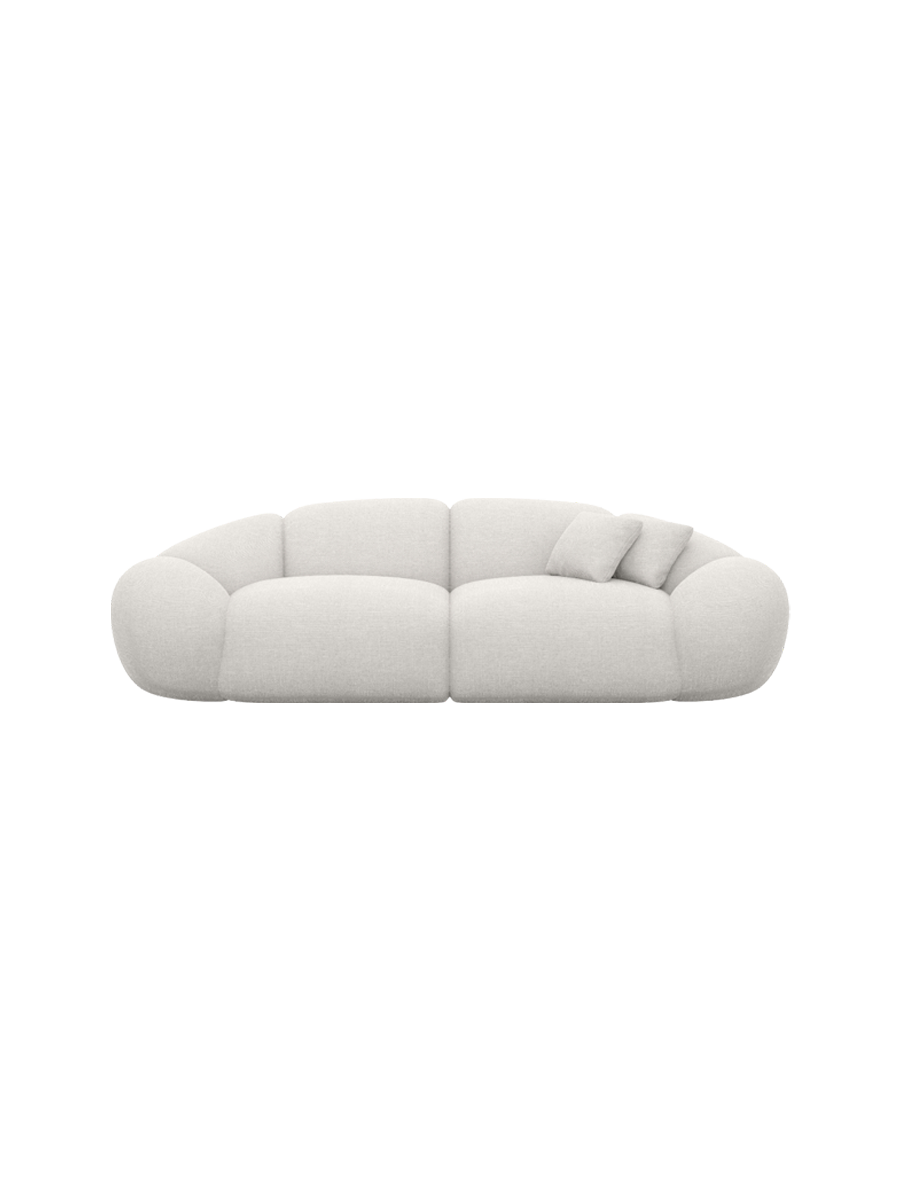 
2-Sitzer Design Sofa „Arden“ mit Strukturstoff-Bezug - Strukturstoff Anthrazit