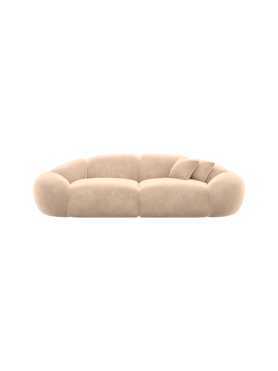 
2-Sitzer Design Sofa „Arden“ mit Samtbezug - Samtbezug Königsblau