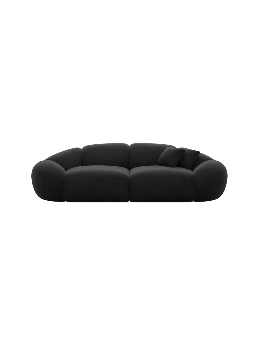 
2-Sitzer Design Sofa „Arden“ mit Samtbezug - Samtbezug Königsblau