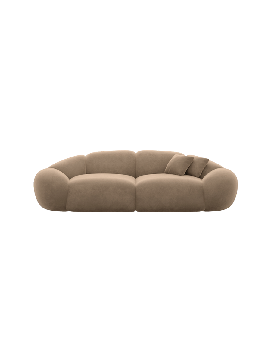 
2-Sitzer Design Sofa „Arden“ mit Samtbezug - Samtbezug Königsblau
