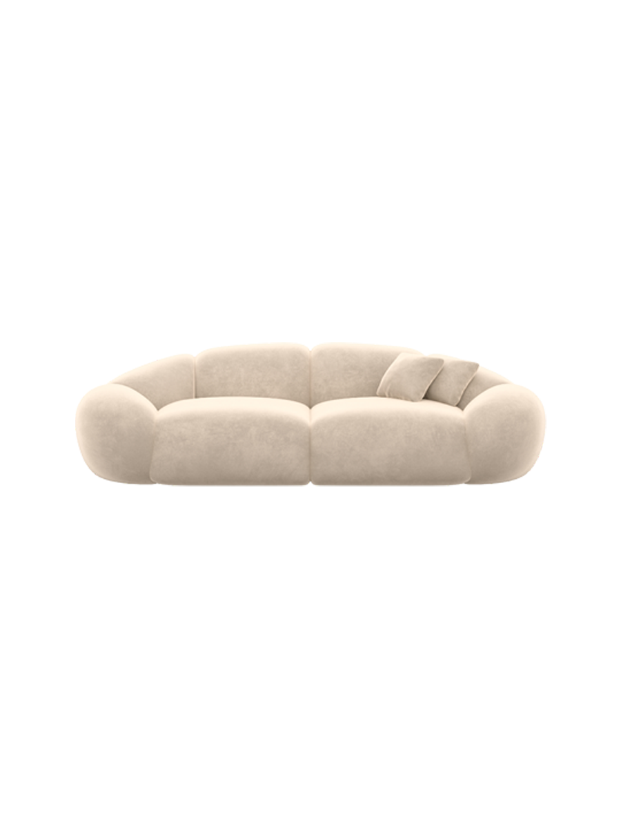 
2-Sitzer Design Sofa „Arden“ mit Samtbezug - Samtbezug Königsblau