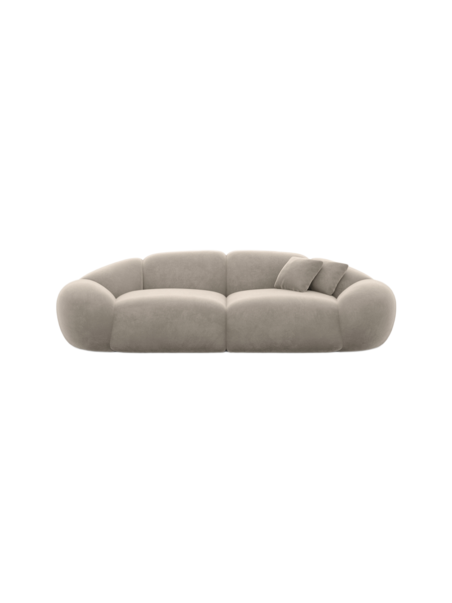 
2-Sitzer Design Sofa „Arden“ mit Samtbezug - Samtbezug Königsblau