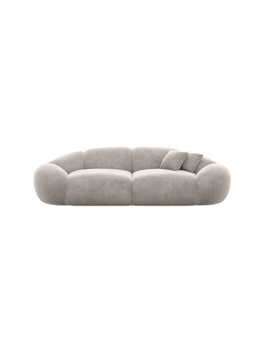 
2-Sitzer Design Sofa „Arden“ mit Samtbezug - Samtbezug Königsblau