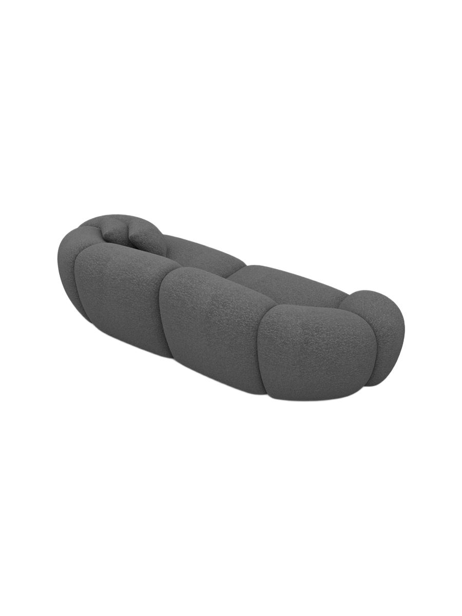 
3-Sitzer Design Sofa „Arden“ mit Bouclé-Bezug - Bouclé Graphit