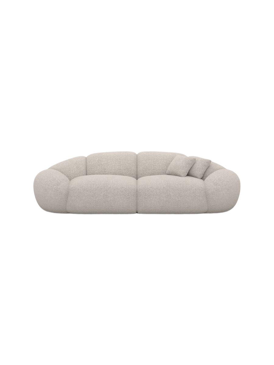 
3-Sitzer Design Sofa „Arden“ mit Bouclé-Bezug - Bouclé Graphit