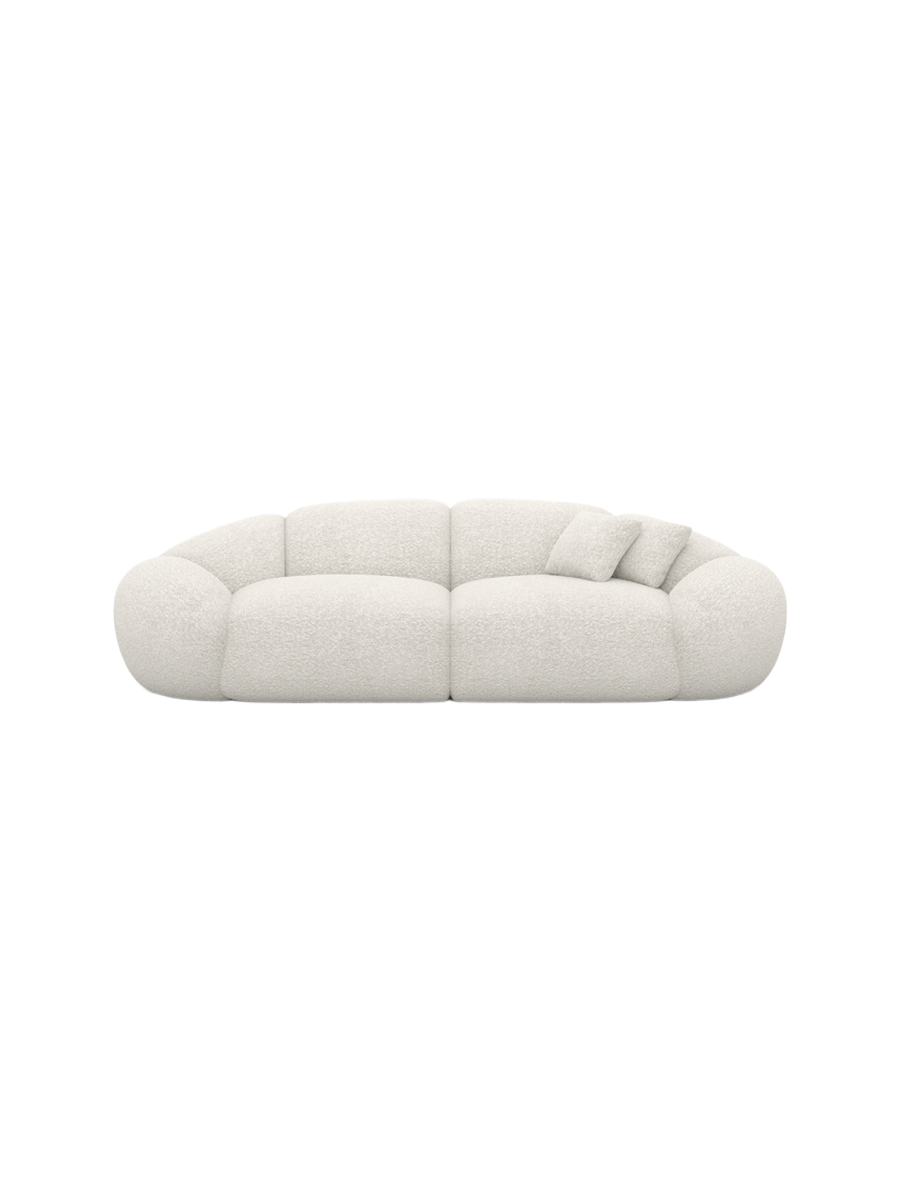 
3-Sitzer Design Sofa „Arden“ mit Bouclé-Bezug - Bouclé Graphit