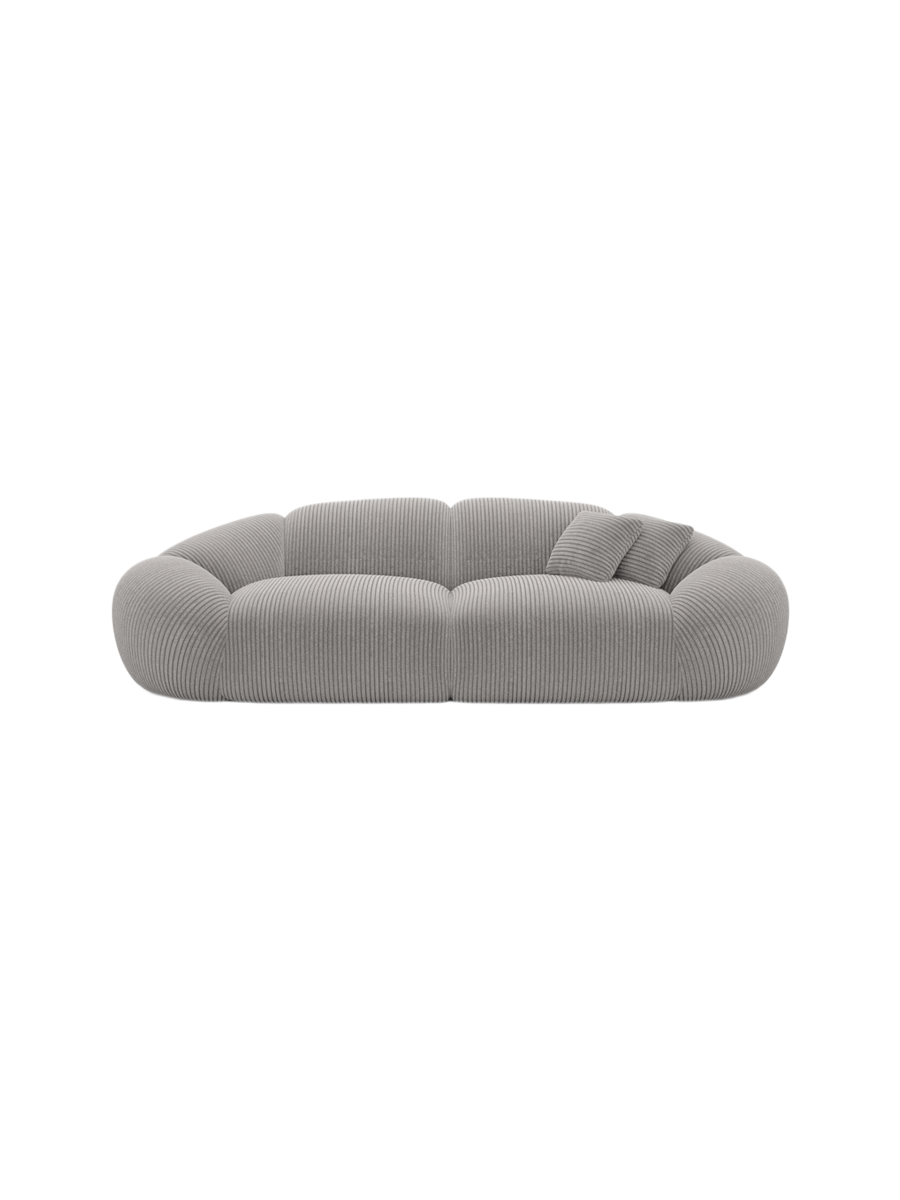 
3-Sitzer Design Sofa „Arden“, Cordsamt - Cordsamt Dunkelblau