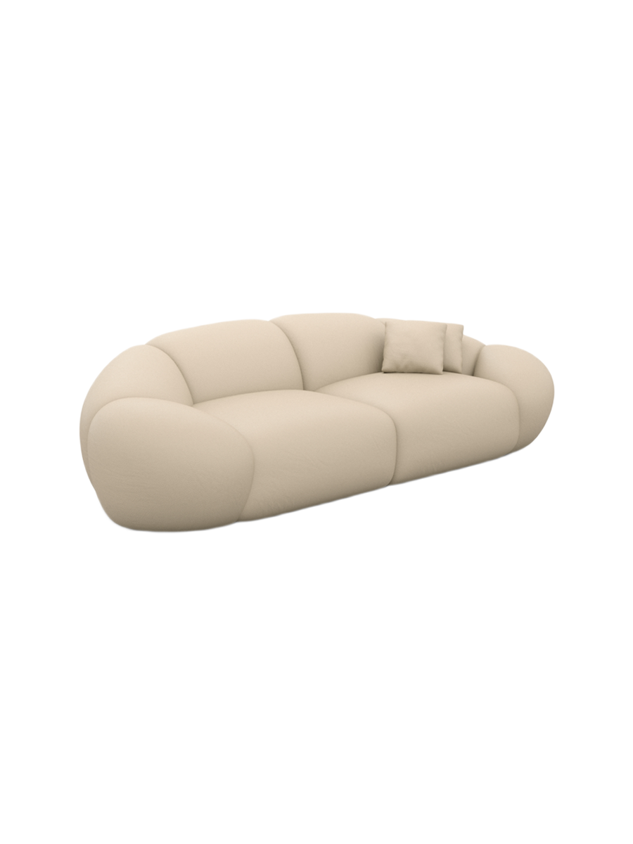 
3-Sitzer Design Echtleder Sofa „Arden“ - Echtleder Beige