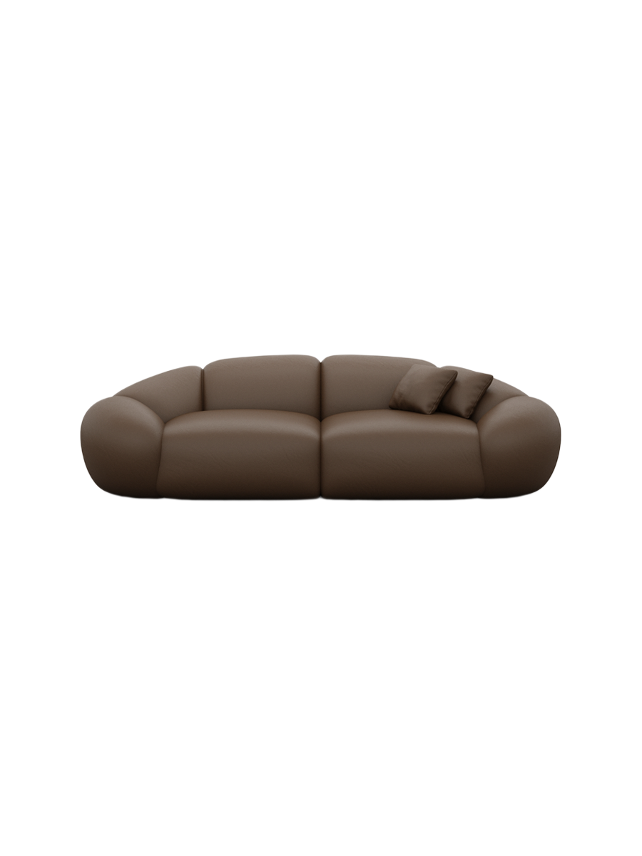 
3-Sitzer Design Echtleder Sofa „Arden“ - Echtleder Beige