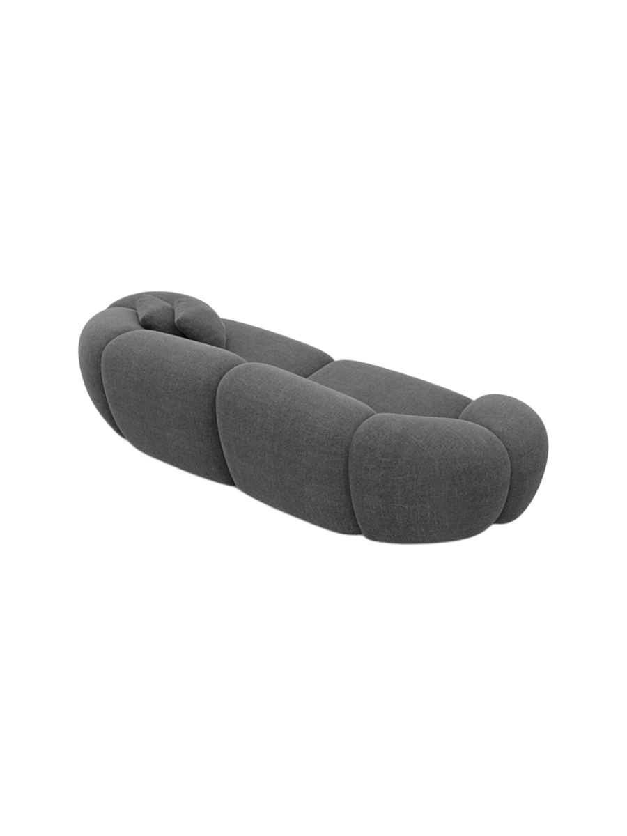 
3-Sitzer Design Sofa „Arden“ mit Strukturstoff-Bezug - Strukturstoff Anthrazit