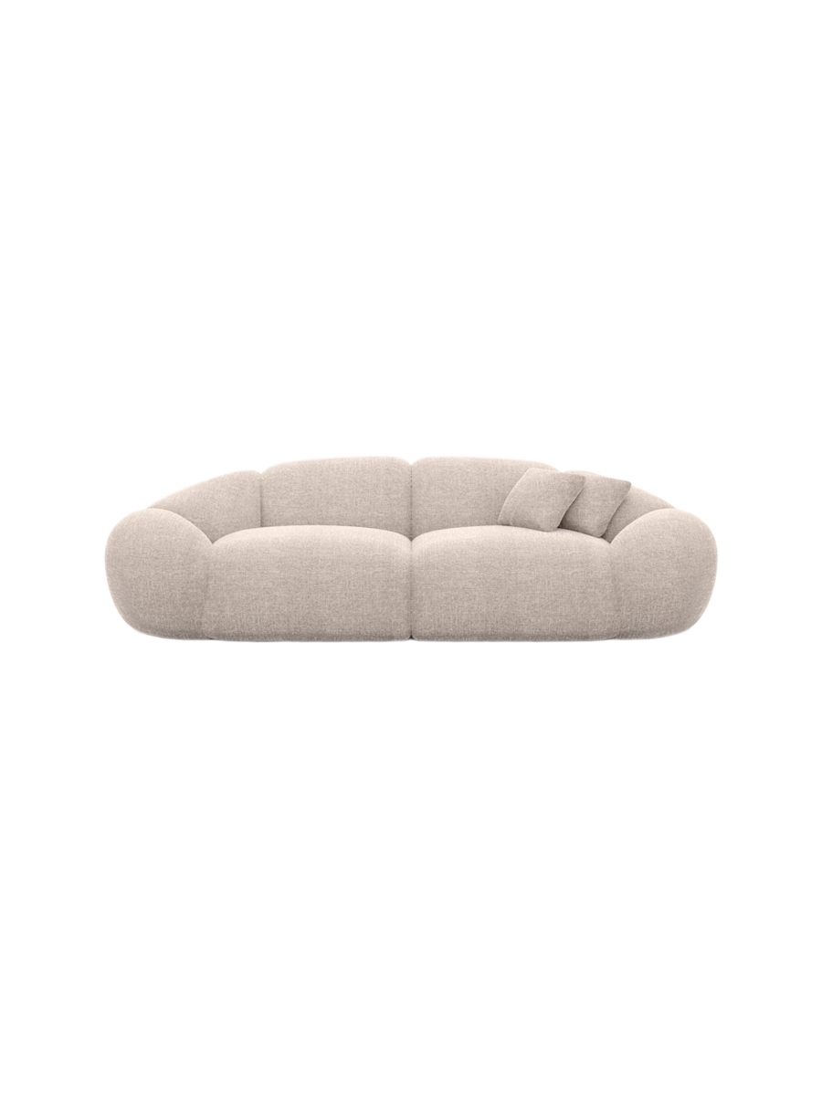 
3-Sitzer Design Sofa „Arden“ mit Strukturstoff-Bezug - Strukturstoff Anthrazit