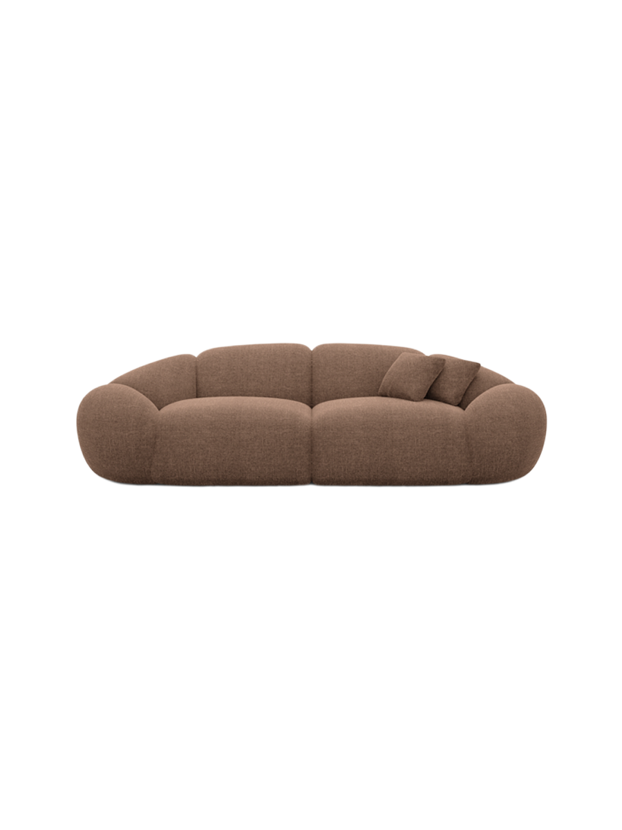
3-Sitzer Design Sofa „Arden“ mit Strukturstoff-Bezug - Strukturstoff Anthrazit