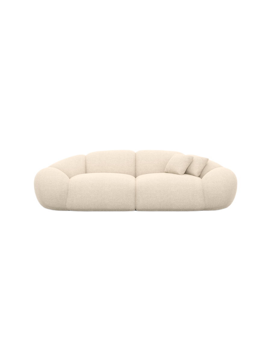 
3-Sitzer Design Sofa „Arden“ mit Strukturstoff-Bezug - Strukturstoff Anthrazit