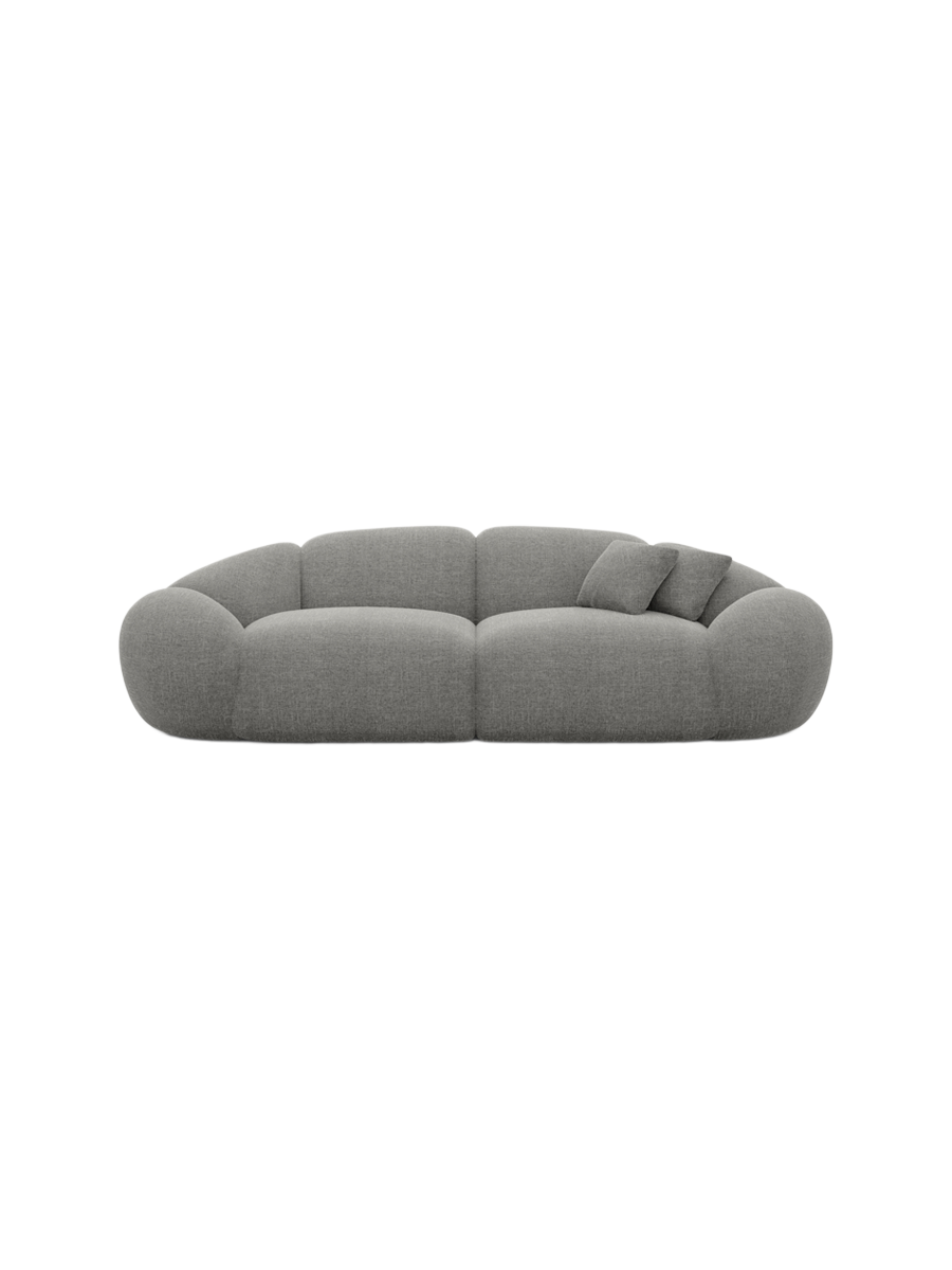 
3-Sitzer Design Sofa „Arden“ mit Strukturstoff-Bezug - Strukturstoff Anthrazit