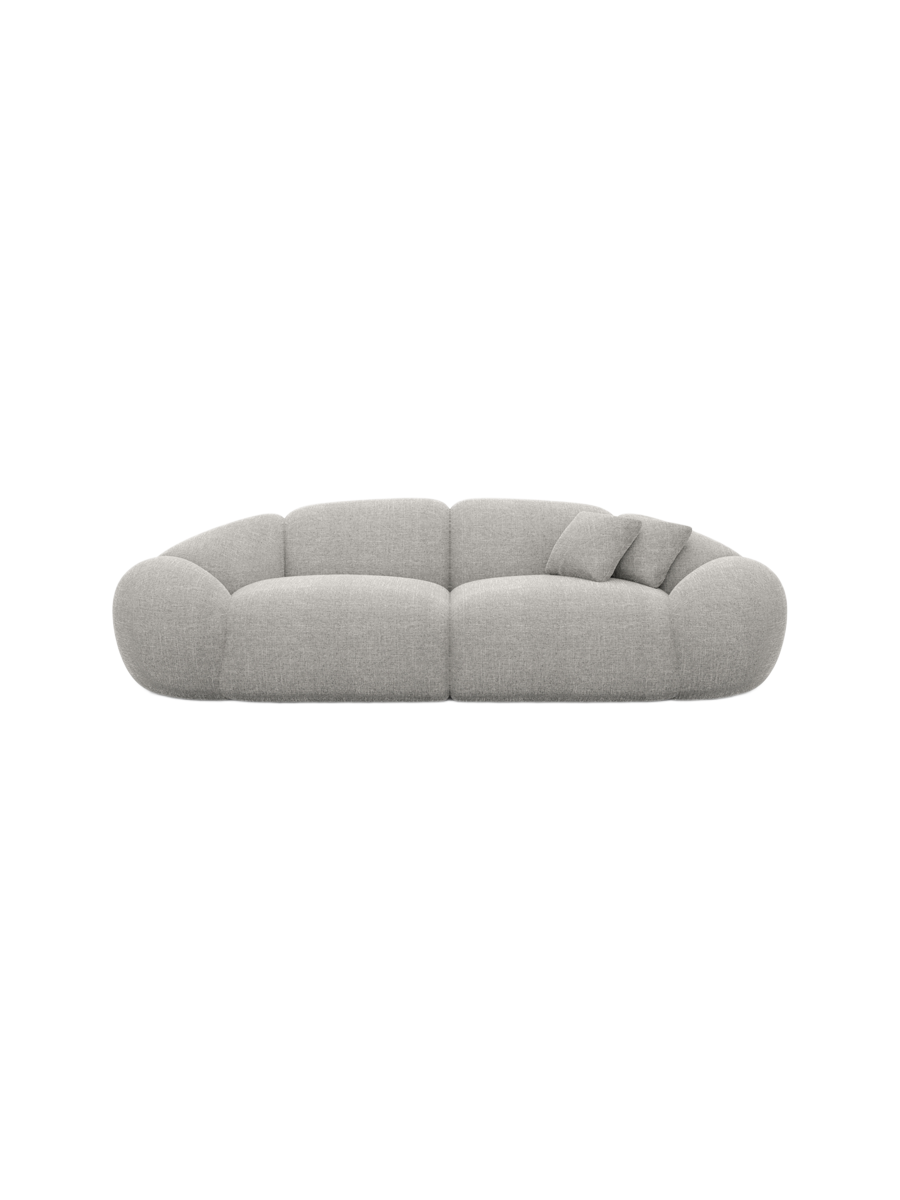 
3-Sitzer Design Sofa „Arden“ mit Strukturstoff-Bezug - Strukturstoff Anthrazit
