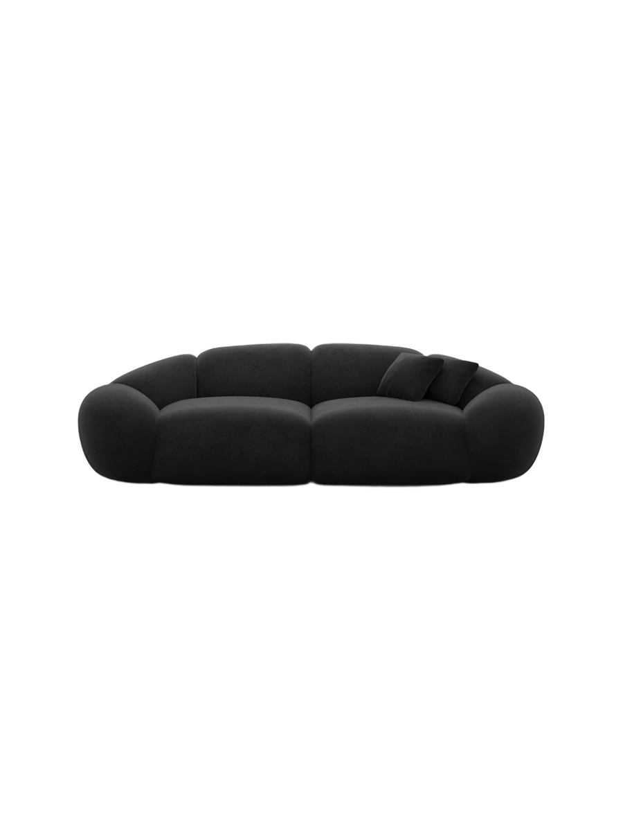 
3-Sitzer Design Sofa „Arden“ mit Samtbezug - Samtbezug Königsblau