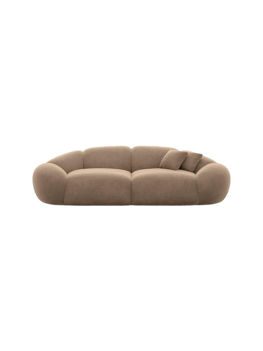 
3-Sitzer Design Sofa „Arden“ mit Samtbezug - Samtbezug Königsblau