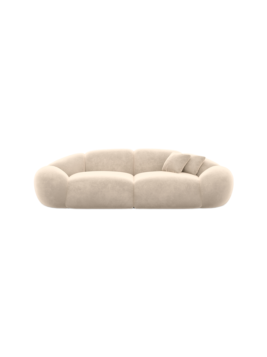 
3-Sitzer Design Sofa „Arden“ mit Samtbezug - Samtbezug Königsblau