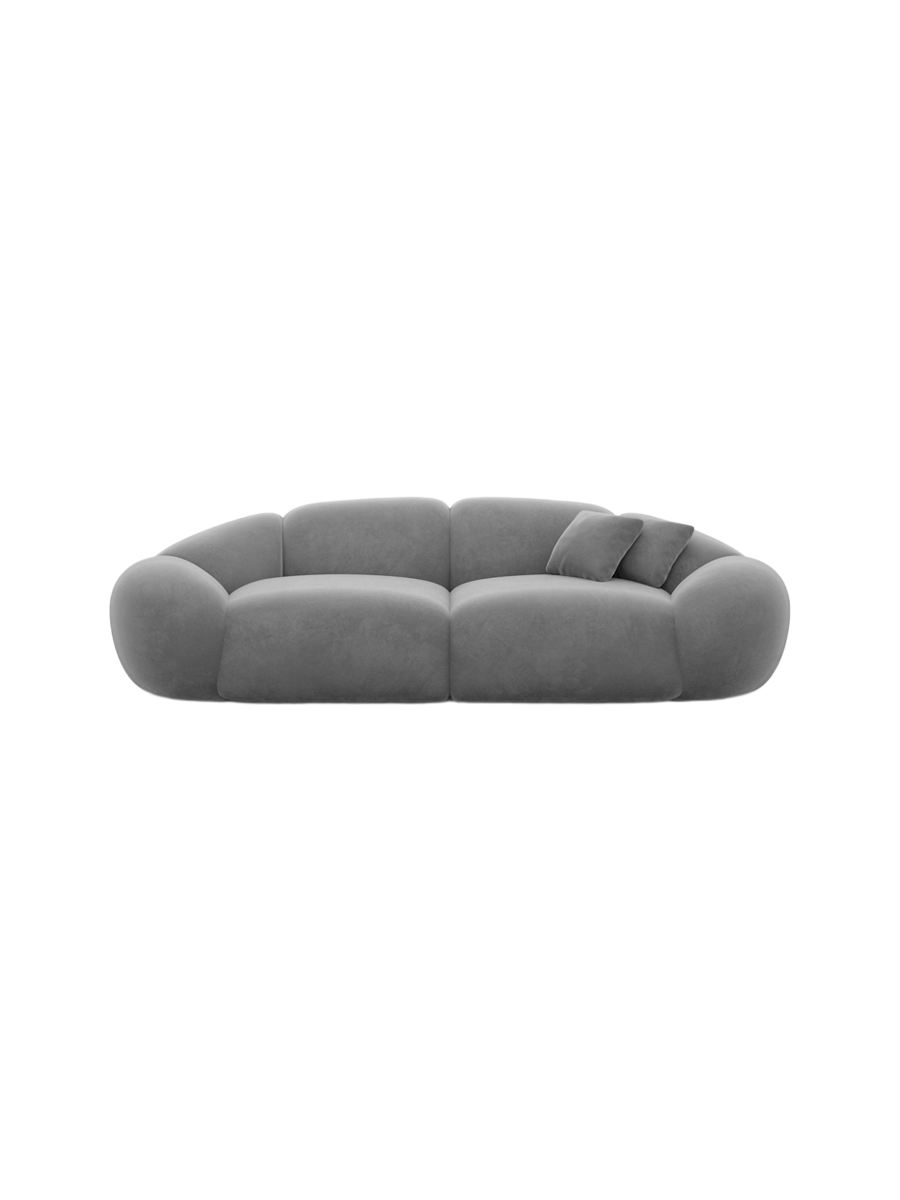 
3-Sitzer Design Sofa „Arden“ mit Samtbezug - Samtbezug Königsblau