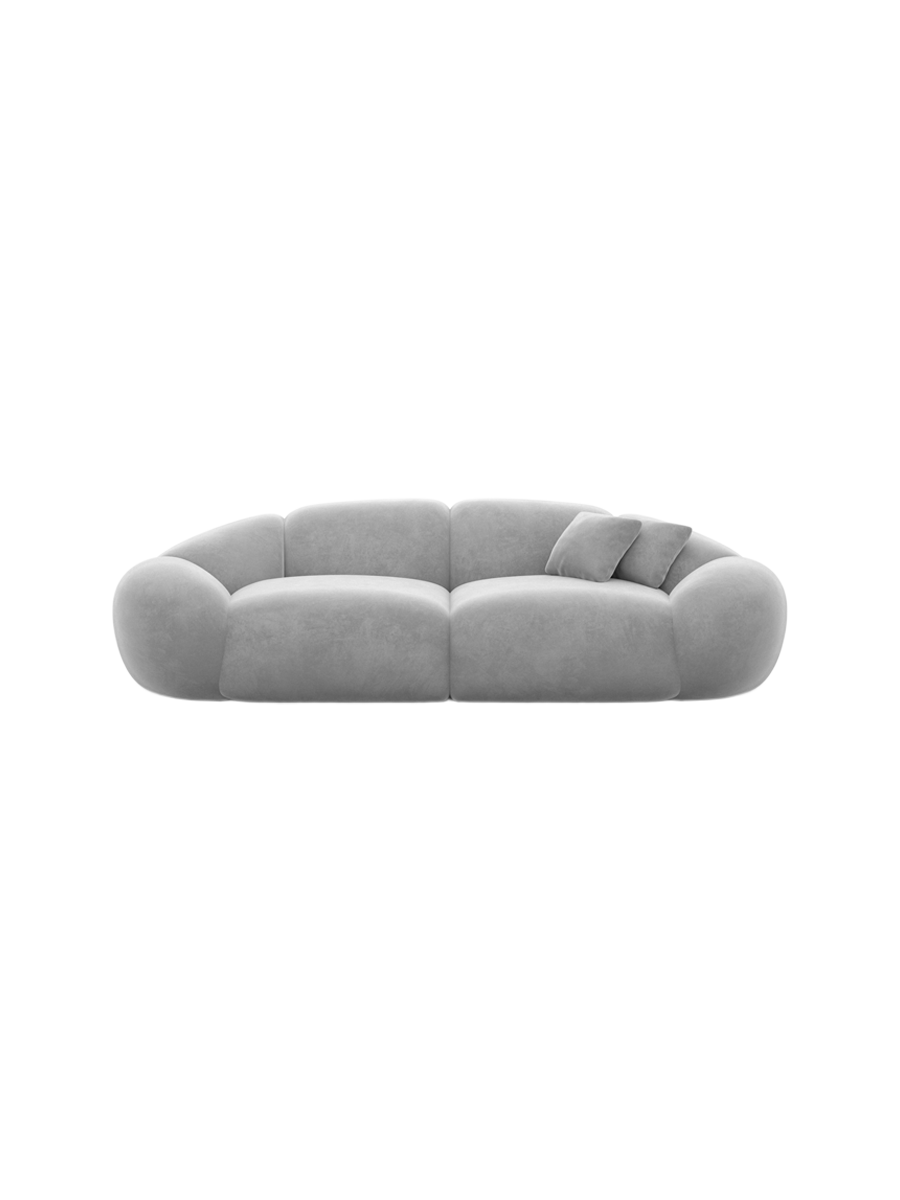 
3-Sitzer Design Sofa „Arden“ mit Samtbezug - Samtbezug Königsblau