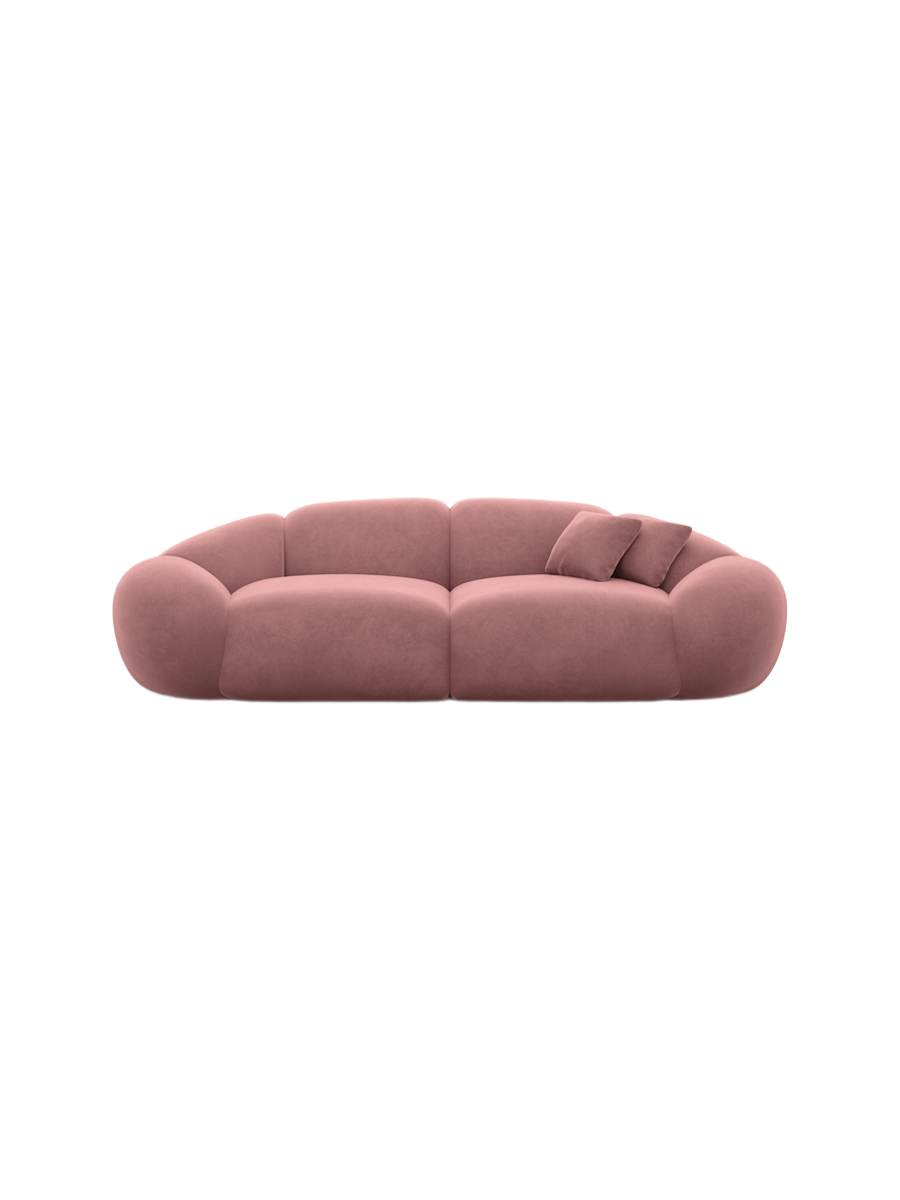 
3-Sitzer Design Sofa „Arden“ mit Samtbezug - Samtbezug Königsblau