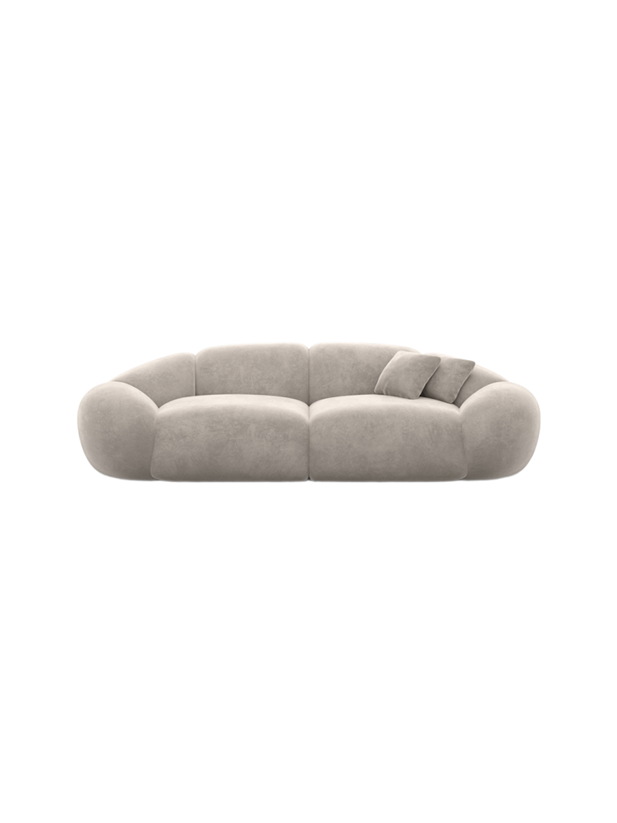 
3-Sitzer Design Sofa „Arden“ mit Samtbezug - Samtbezug Königsblau