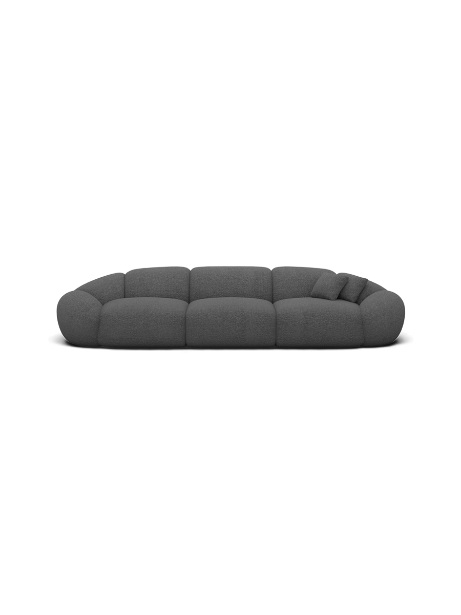 
4-seat designer sofa “Arden” with bouclé upholstery - Bouclé Graphite