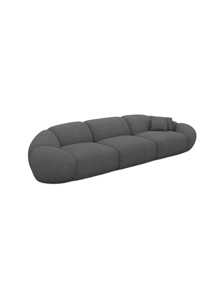 
4-Sitzer Design Sofa „Arden“ mit Bouclé-Bezug - Bouclé Graphit