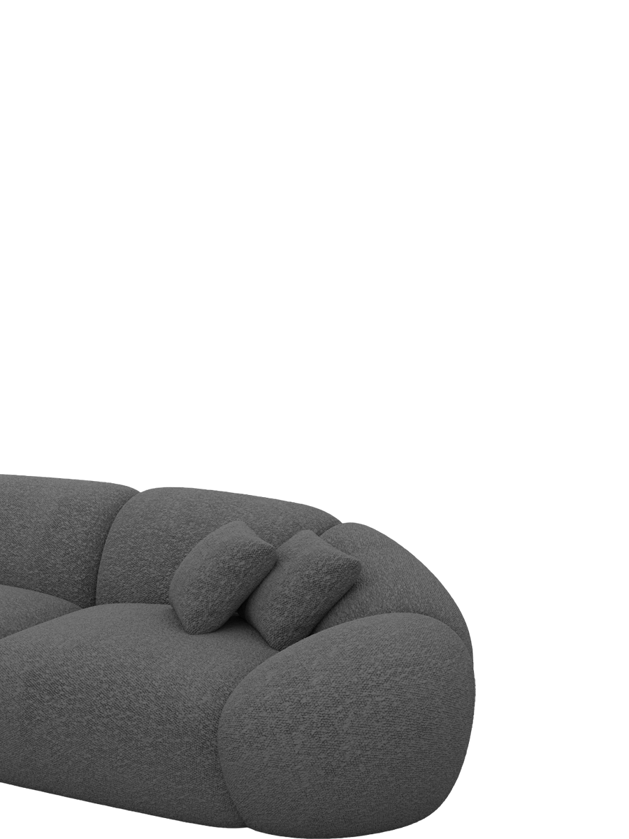 
4-Sitzer Design Sofa „Arden“ mit Bouclé-Bezug - Bouclé Graphit