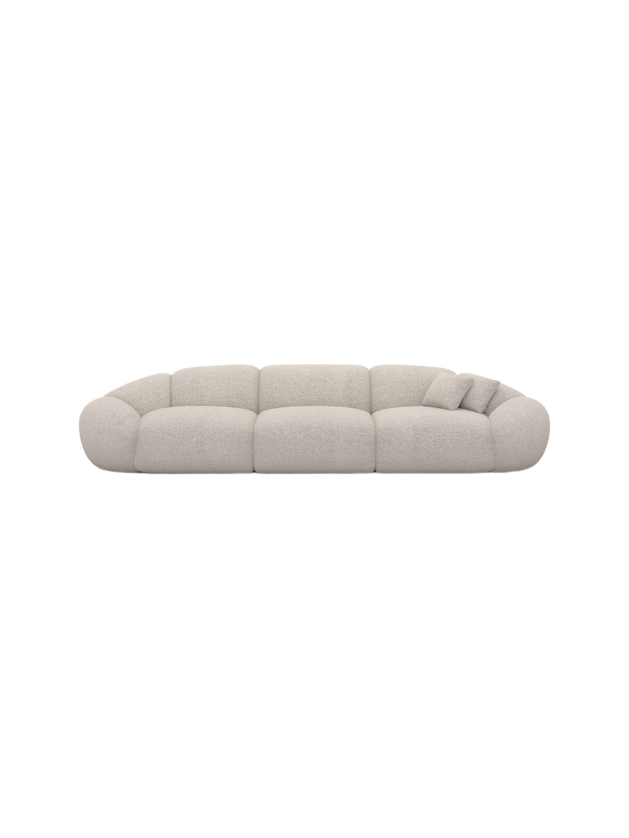 
4-Sitzer Design Sofa „Arden“ mit Bouclé-Bezug - Bouclé Graphit