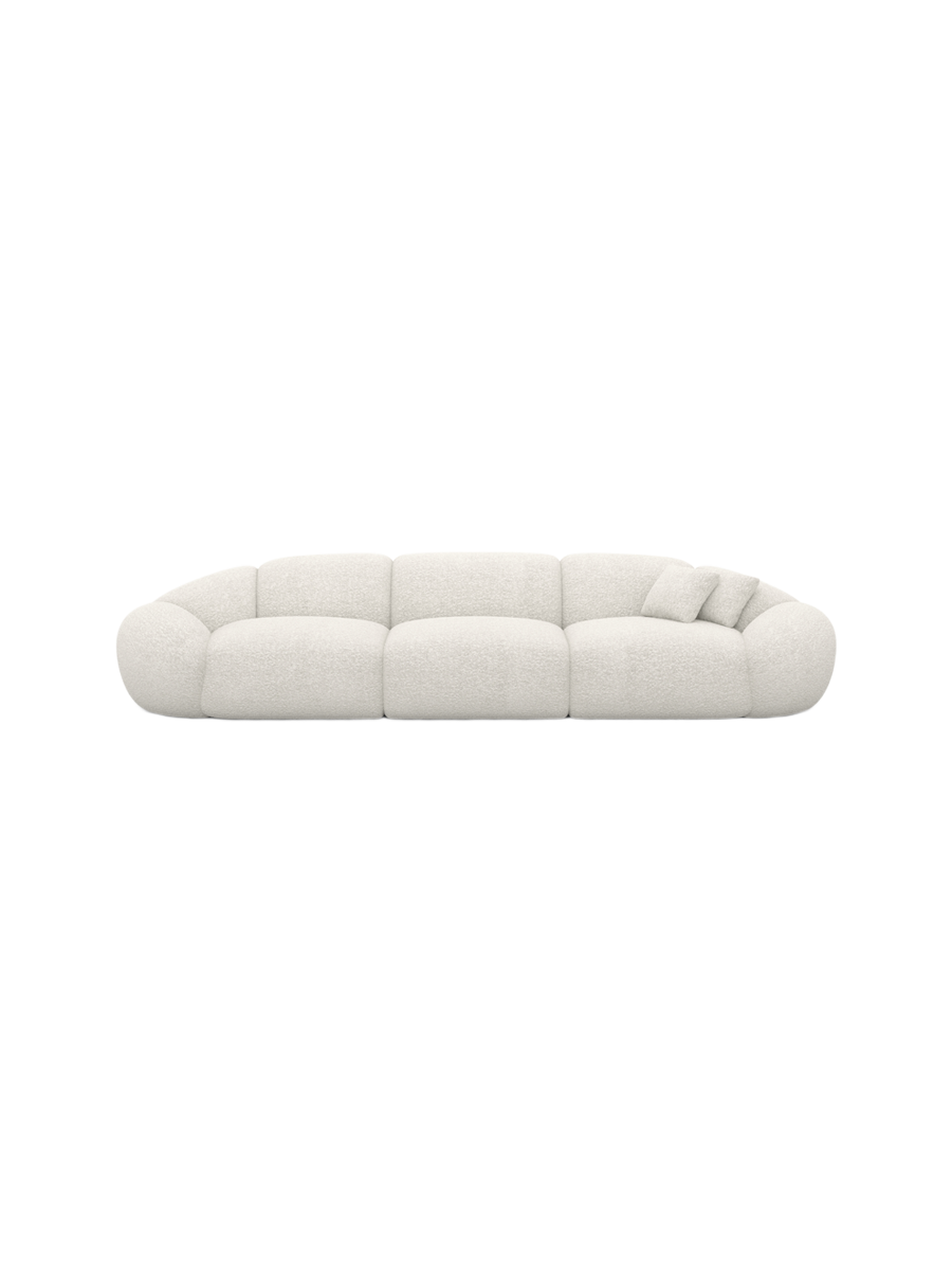 
4-Sitzer Design Sofa „Arden“ mit Bouclé-Bezug - Bouclé Graphit