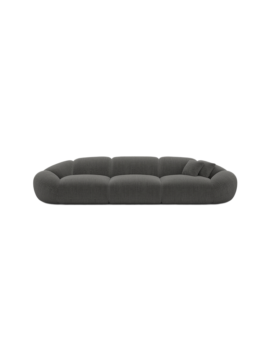 
4-Sitzer Design Sofa „Arden“, Cordsamt - Cordsamt Dunkelblau