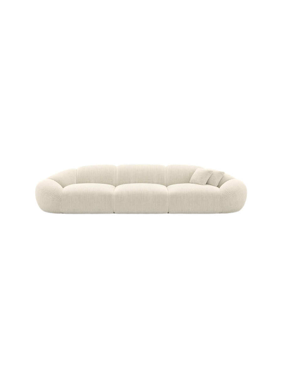 
4-Sitzer Design Sofa „Arden“, Cordsamt - Cordsamt Dunkelblau
