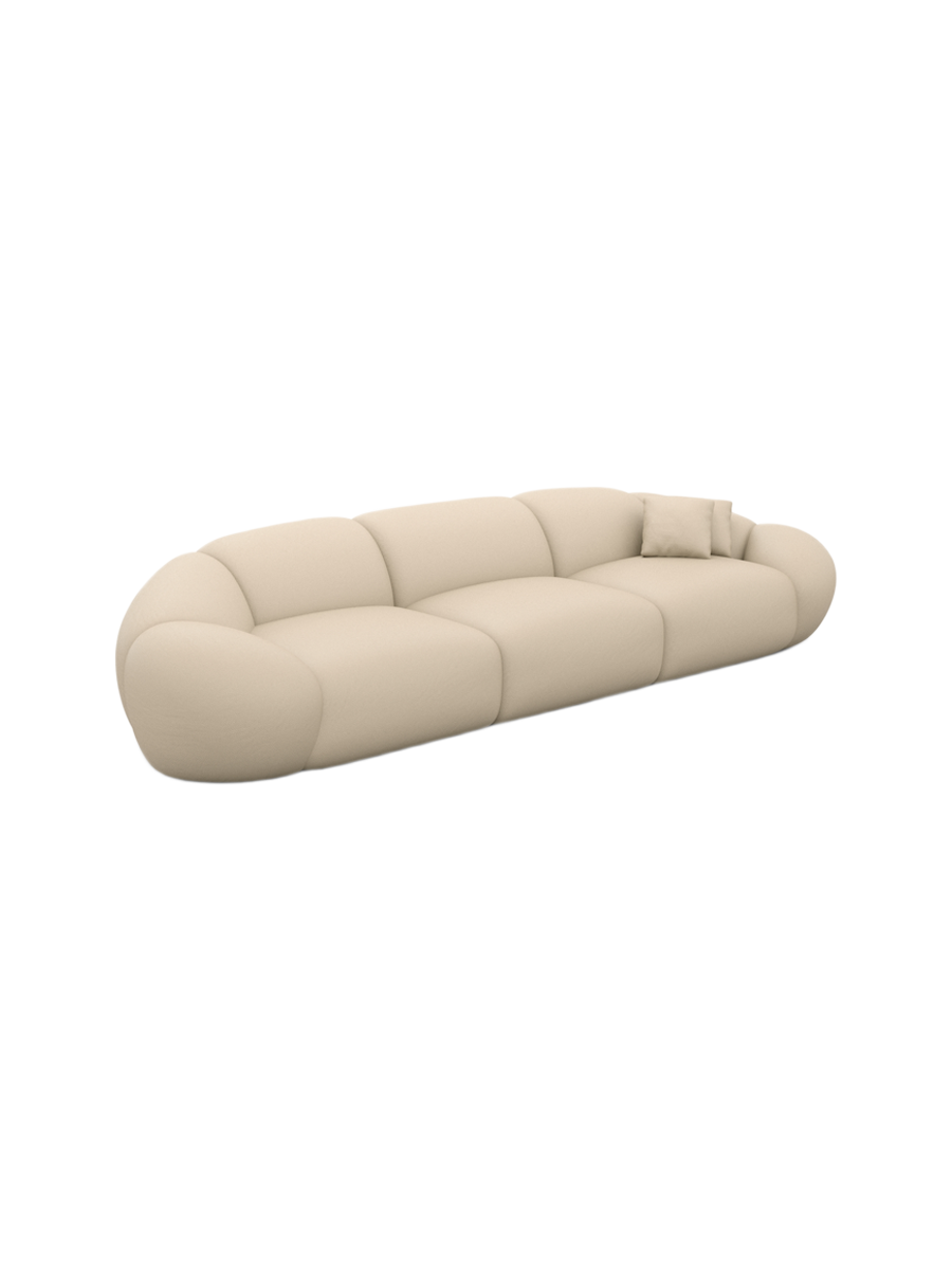
4-Sitzer Design Echtleder Sofa „Arden“ - Echtleder Beige