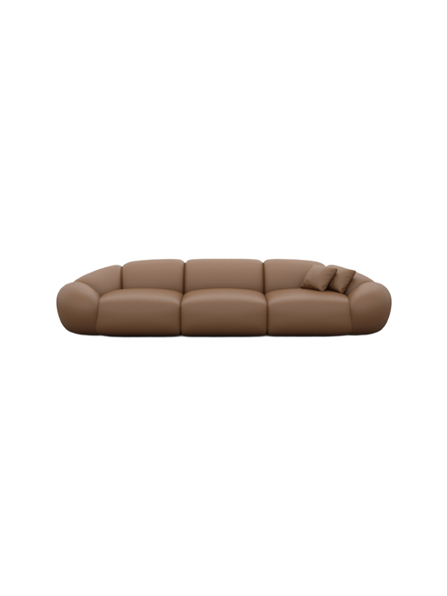 
4-Sitzer Design Echtleder Sofa „Arden“ - Echtleder Beige