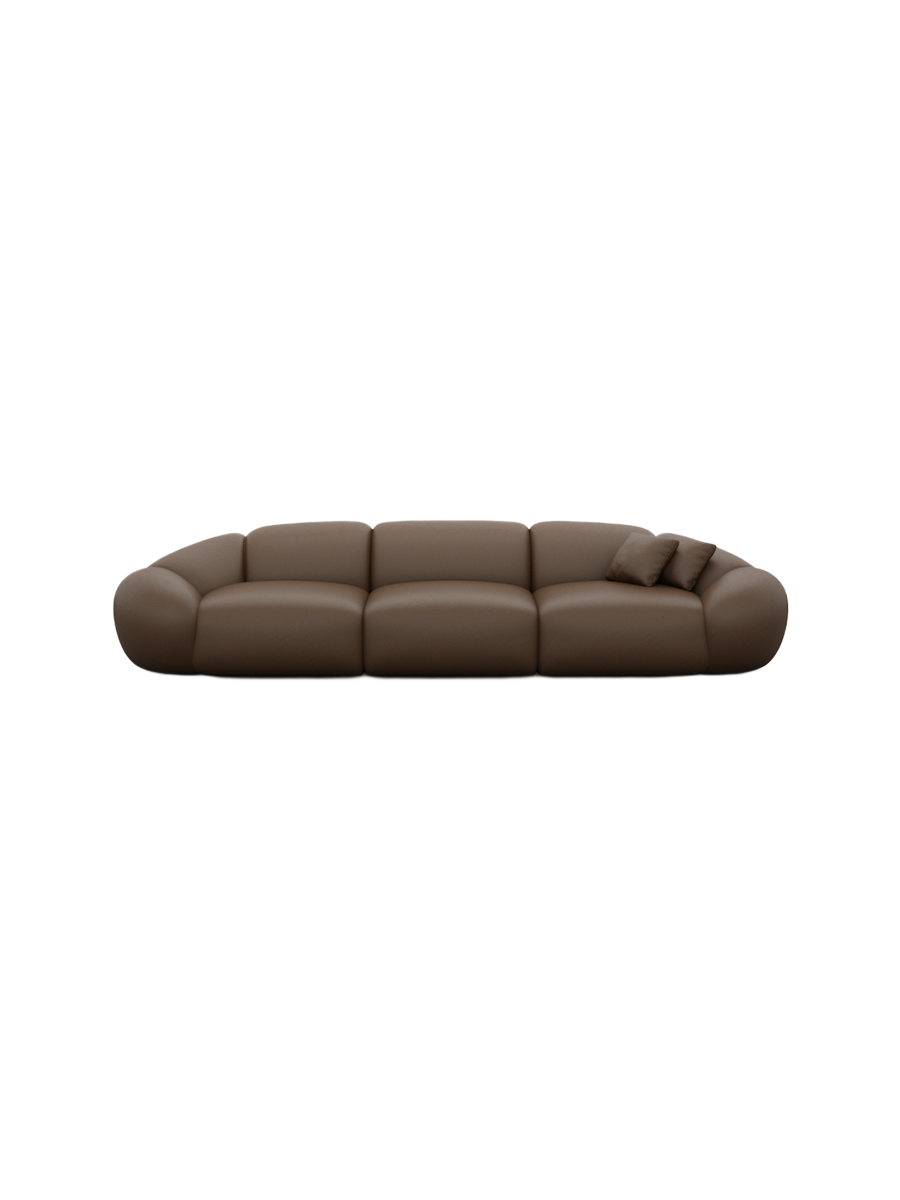 
4-Sitzer Design Echtleder Sofa „Arden“ - Echtleder Beige