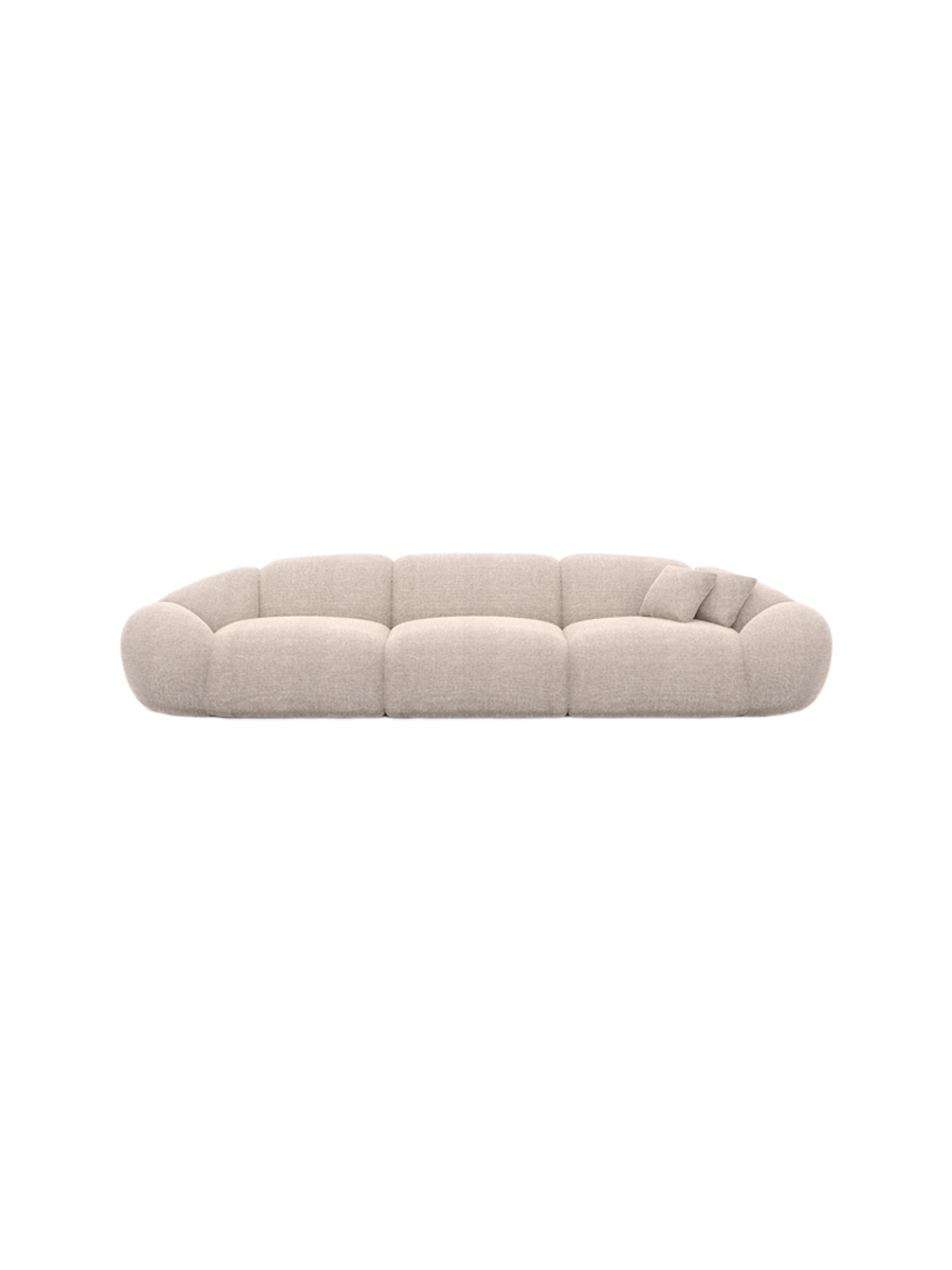 
4-Sitzer Design Sofa „Arden“ mit Strukturstoff-Bezug - Strukturstoff Anthrazit