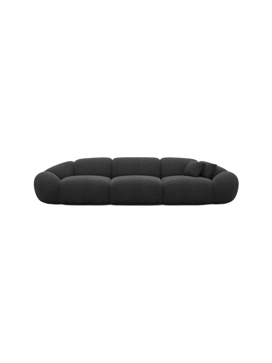 
4-Sitzer Design Sofa „Arden“ mit Strukturstoff-Bezug - Strukturstoff Anthrazit