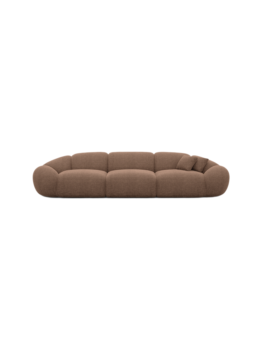 
4-Sitzer Design Sofa „Arden“ mit Strukturstoff-Bezug - Strukturstoff Anthrazit