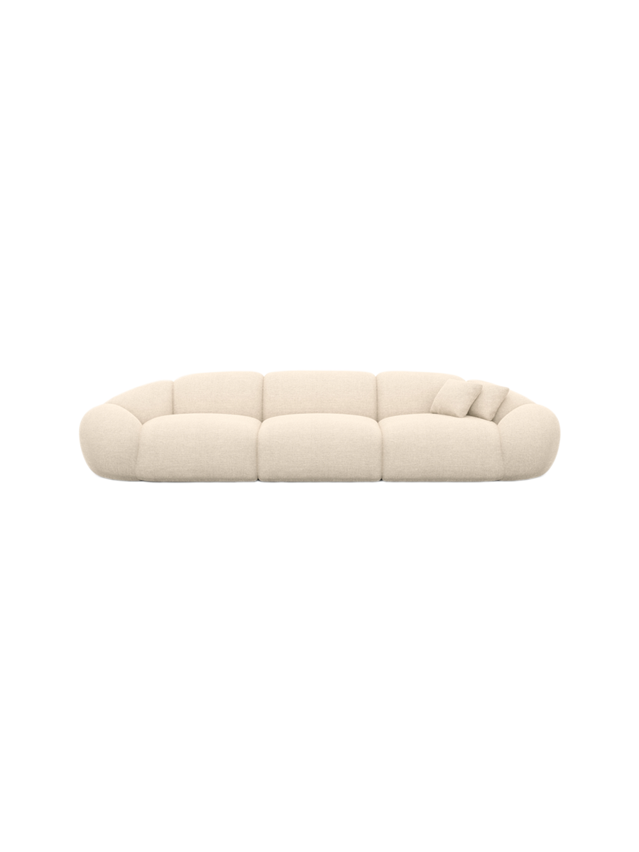 
4-Sitzer Design Sofa „Arden“ mit Strukturstoff-Bezug - Strukturstoff Anthrazit