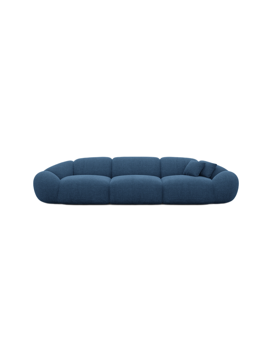 
4-Sitzer Design Sofa „Arden“ mit Strukturstoff-Bezug - Strukturstoff Anthrazit