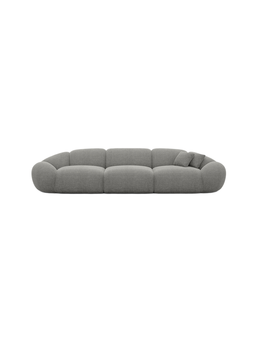 
4-Sitzer Design Sofa „Arden“ mit Strukturstoff-Bezug - Strukturstoff Anthrazit