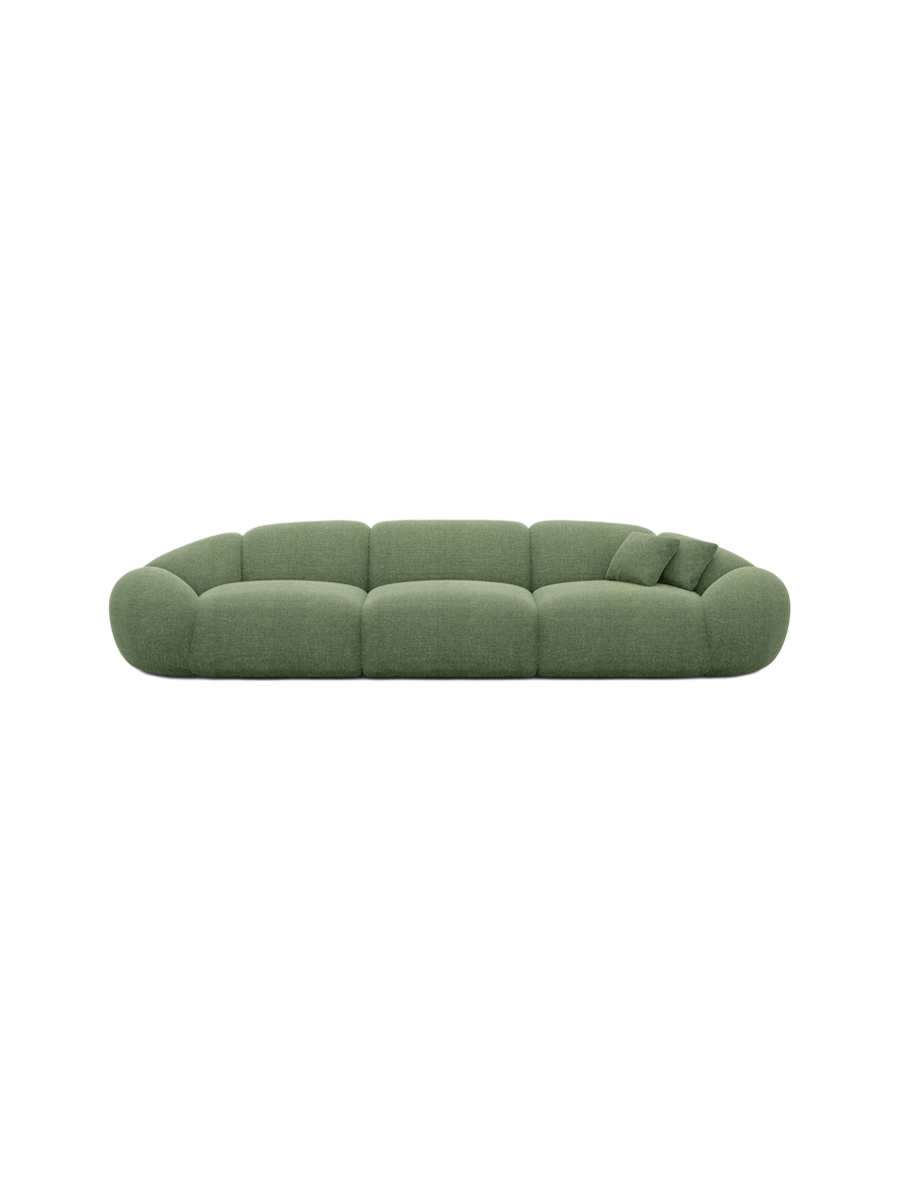 
4-Sitzer Design Sofa „Arden“ mit Strukturstoff-Bezug - Strukturstoff Anthrazit