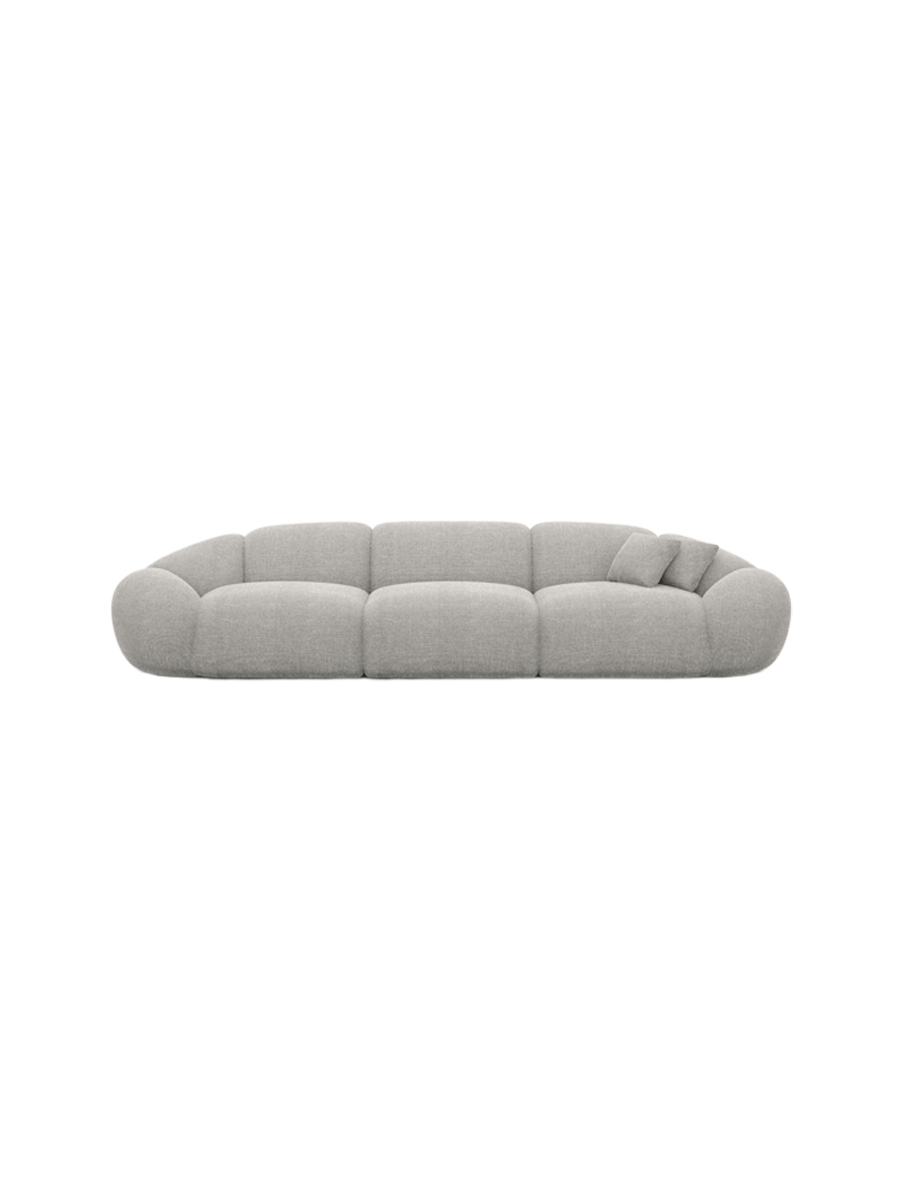 
4-Sitzer Design Sofa „Arden“ mit Strukturstoff-Bezug - Strukturstoff Anthrazit