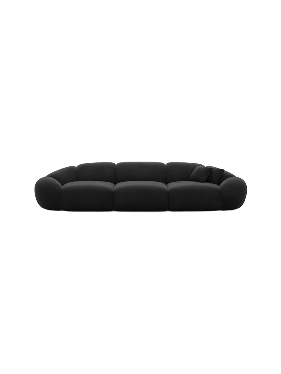 
4-Sitzer Design Sofa „Arden“ mit Samtbezug - Samtbezug Königsblau