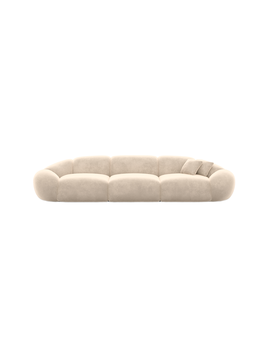 
4-Sitzer Design Sofa „Arden“ mit Samtbezug - Samtbezug Königsblau
