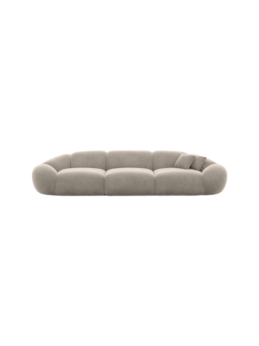 
4-Sitzer Design Sofa „Arden“ mit Samtbezug - Samtbezug Königsblau