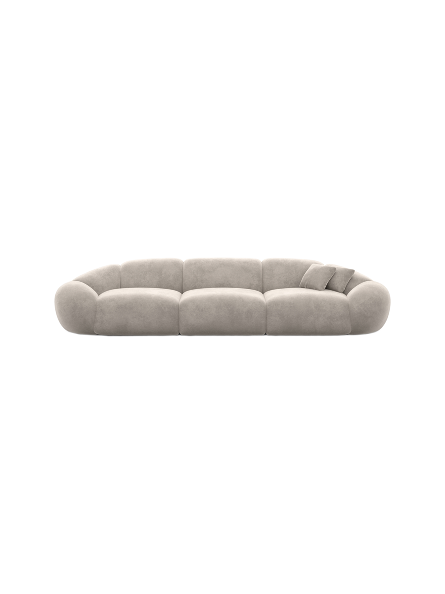 
4-Sitzer Design Sofa „Arden“ mit Samtbezug - Samtbezug Königsblau